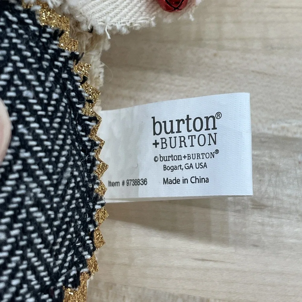 Christmas Cat Decoration Burton+Burton SANTA‎ PAWS Primitive Fabric Cat Set Of 2